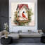 Ophelia & Co., galerie d'art sur toile tendue Nan: Holly Berry Birdhouse-954207449