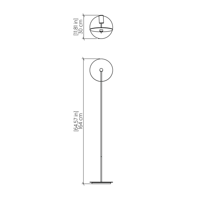 Dot 63.96'' Novelty Floor Lamp, Maple