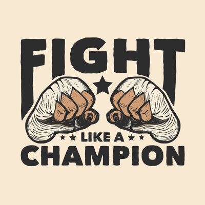 Boxing Fists Logo - Wrapped Canvas Print