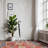 Paula Coat Rack Hanging Bar with 6 Hooks in White Metal Finish, 67.77" H X 18.77" W X 22.74" D