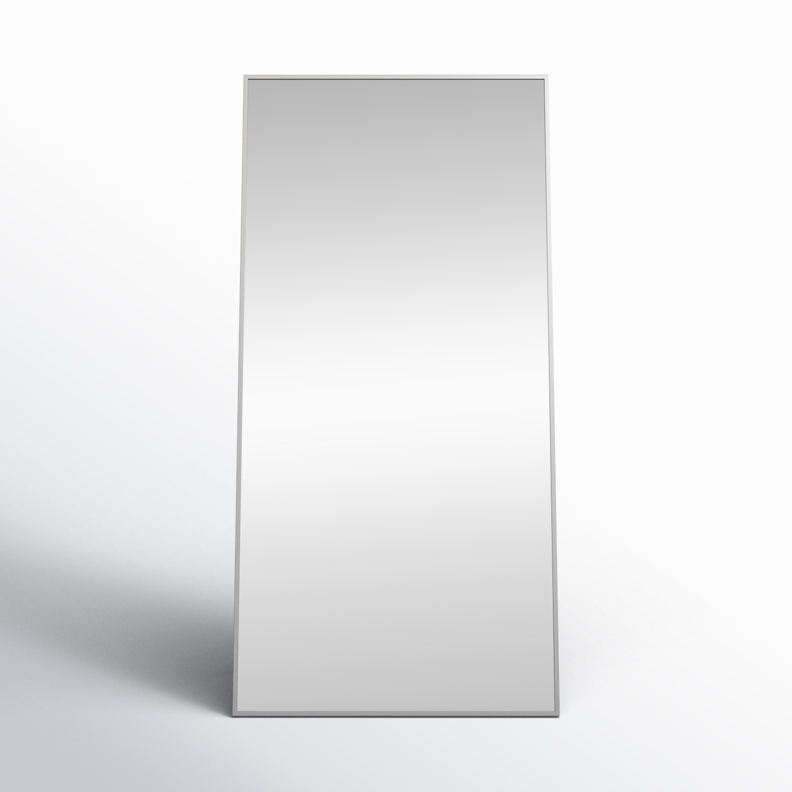 Sabine Metal Rectangle Floor Mirror, 72" x 36", Silver