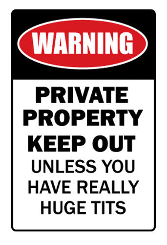 Enseigne de propriété privée