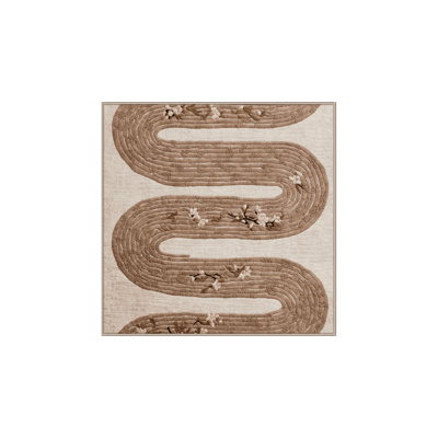 Machine Washable Brown Area Rug