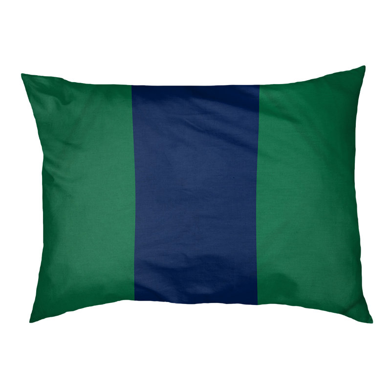 Coussin rectangulaire designer Minnesota, Moyen (L 30 po x l 40 po), Vert / bleu