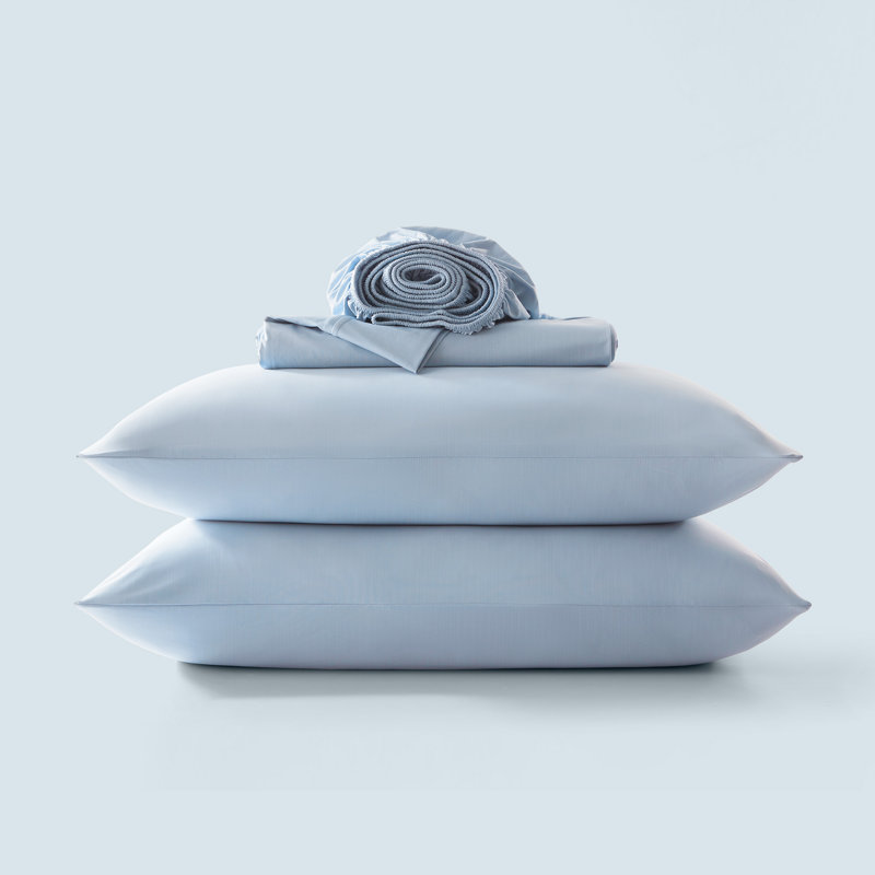 Sleep Zone Cooling Sheet Set, Blue, Queen Sheet Set with 2 Pillowcases