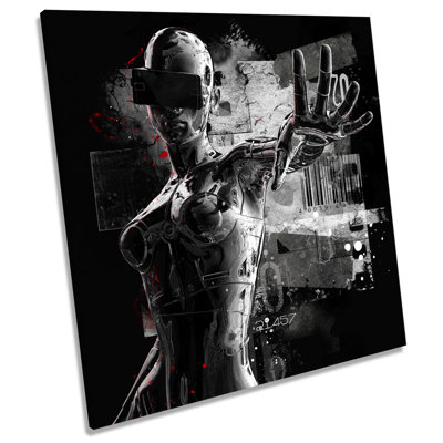 Z0121 Futuristic Android Robot - Wrapped Canvas Print