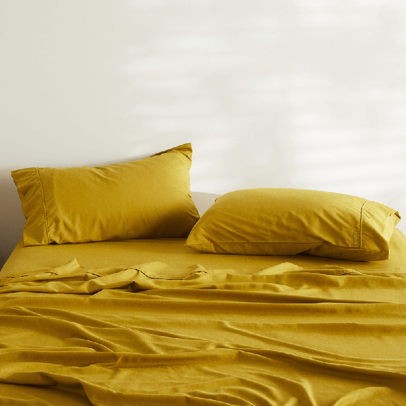 Signature Sateen Pillowcase, Full / Double Pillowcase + Pillowcases 2 Standard, Honey