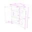 Armoire de rangement autoportante triangulaire pour salle de bain avec tablettes réglables-735184420