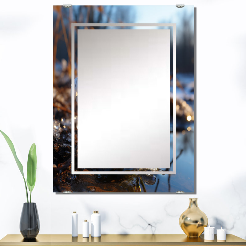 Riddell - Miroirs muraux décoratifs Snowdrops MIR141730, 40 po x 30 po