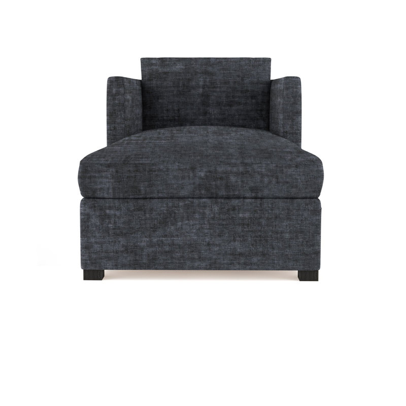 Madison Chaise Lounge, Plush Velvet Oyster, Weathered