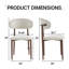 Ensemble de 2 chaises de salle à manger en lin beige avec pieds en métal et finition en bois naturel-1292287096