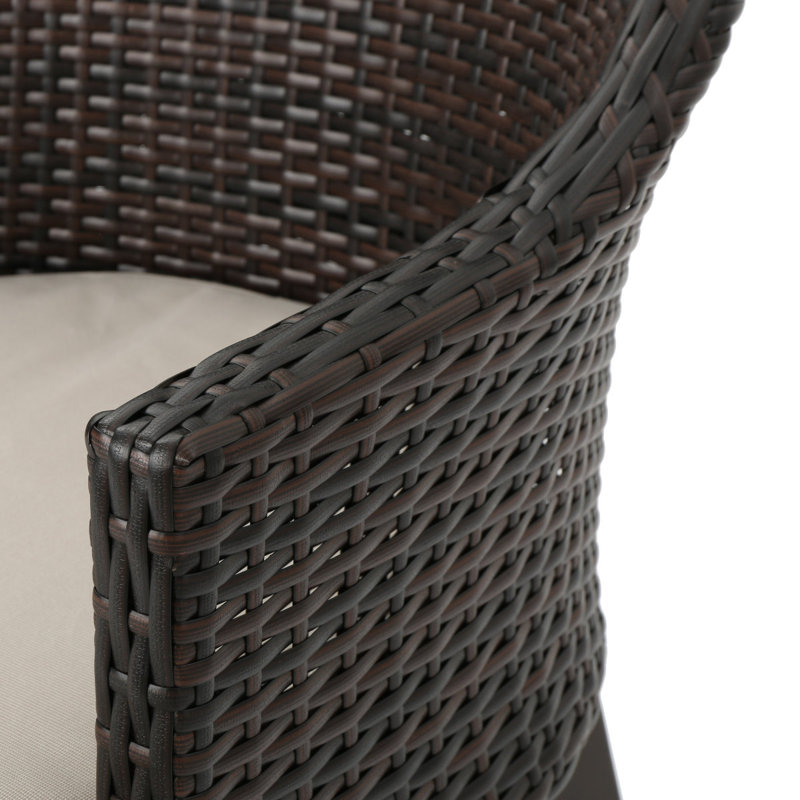 Fauteuil club en aluminium Hillhurst, Brun