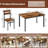 5-Piece Kitchen Table Chairs Set, Dining Table Set For 4, Rectangle Dining Room Table Set With Four Chairs And Wooden Table Top, Dining Table Set With Backrest For Small Spaces, Dining Or Living Room-959311464
