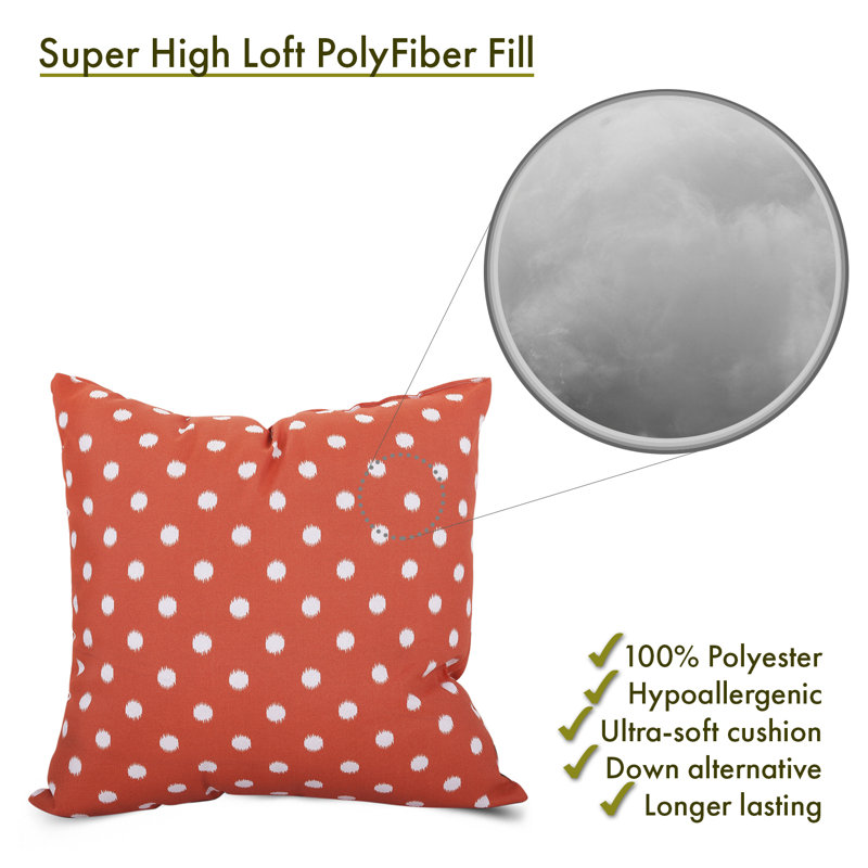Housse et insert de coussin extérieur Ikat Dot, Orange, Très grand