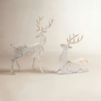 6-Piece Brushed Gold Reindeer Accent Set