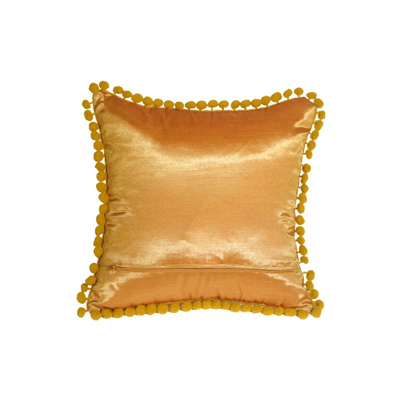 Coussin décoratif en fleur Chessington, Blanc / ocre