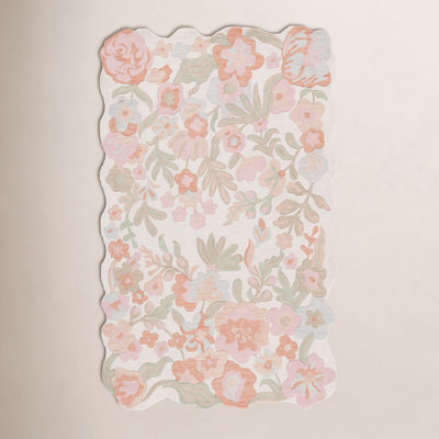 Hand-Tufted Wool Floral Rug