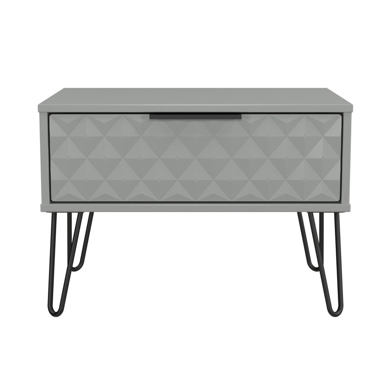 Talita End Table, Grey/Black