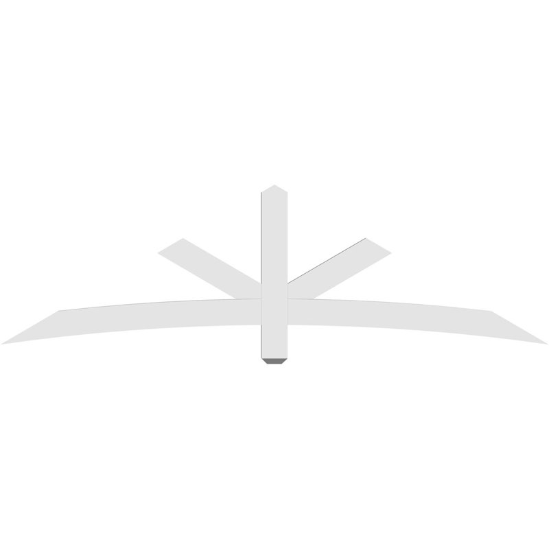 Support de pignon Alberta Alberta, H 24,5 po x l 84 po (pas: 7/12), P 2 po x F 4 po, PVC