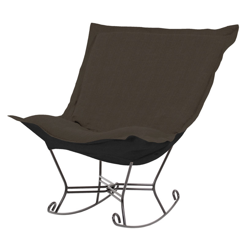 Azaria Metal Rocking Chair, Charcoal