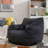 Aeri Compression Medium Adult Soft Fabric Bean Bag Chair With Foam Filled-1336072144