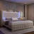 Kaliya Velvet Upholstered Wingback Platform Bed with LED Lights, Wood Bed Frame With 2 Storage Drawers-438663467-438518509