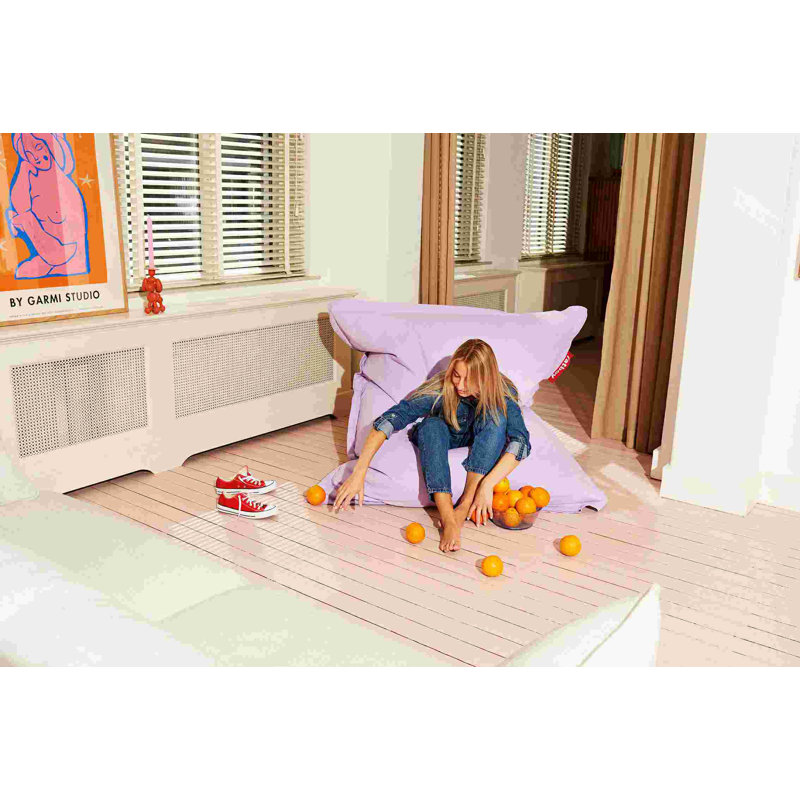 Lilac Soft Plush Cotton Bean Bag Chair with Removable Cover