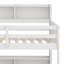 Lit superposé simple avec tiroir, lit superposé en bois avec tablettes de rangement à côté des lits supérieur et inférieur-527596584