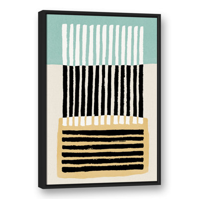 Rayures noires abstraites - Peinture