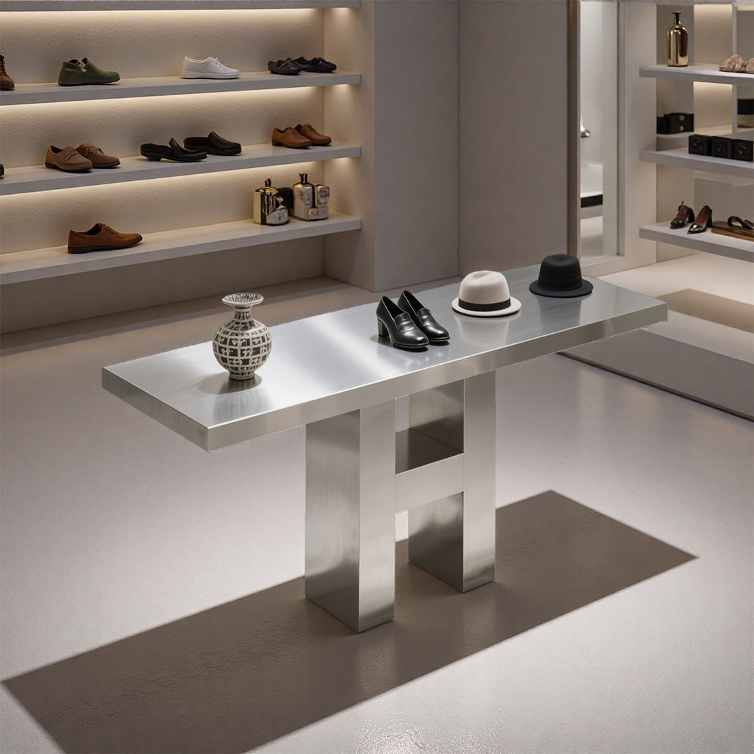 Orren Ellis Minimalist Steel Retail Display Table - Wayfair Canada