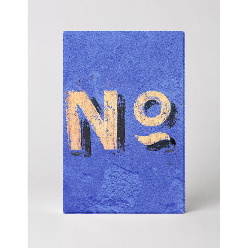 º (signe numérique sur bleu) - Portrait, art mural sur toile, 16" W x 20" H