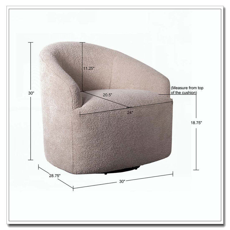 Chaise pivotante rembourrée à 360 degrés