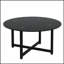 Table basse ronde avec plateau en verre