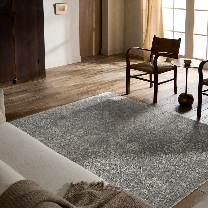 Hallam Oriental Gray Area Rug, Rectangle 8'6" x 11'6"