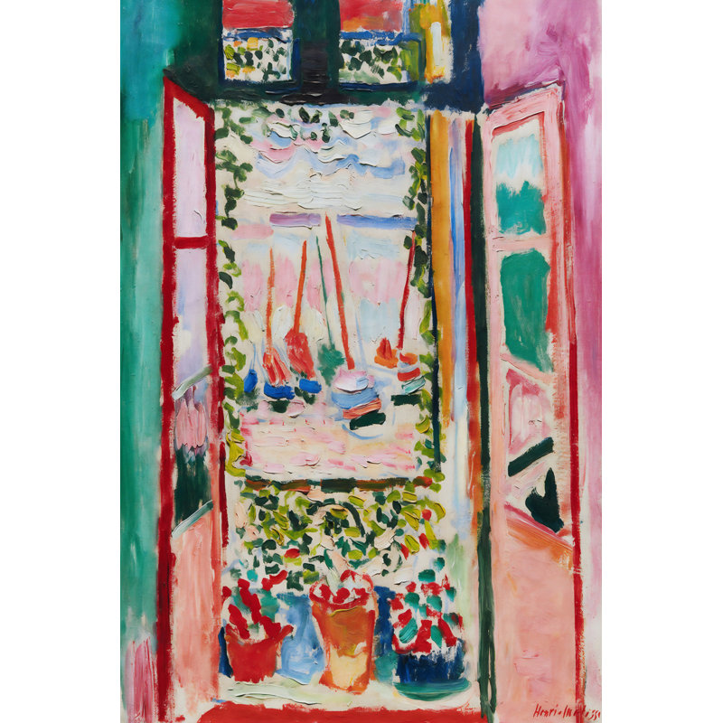 "The Open Window", reproduction sur toile tendue, H 24 po x l 16 po