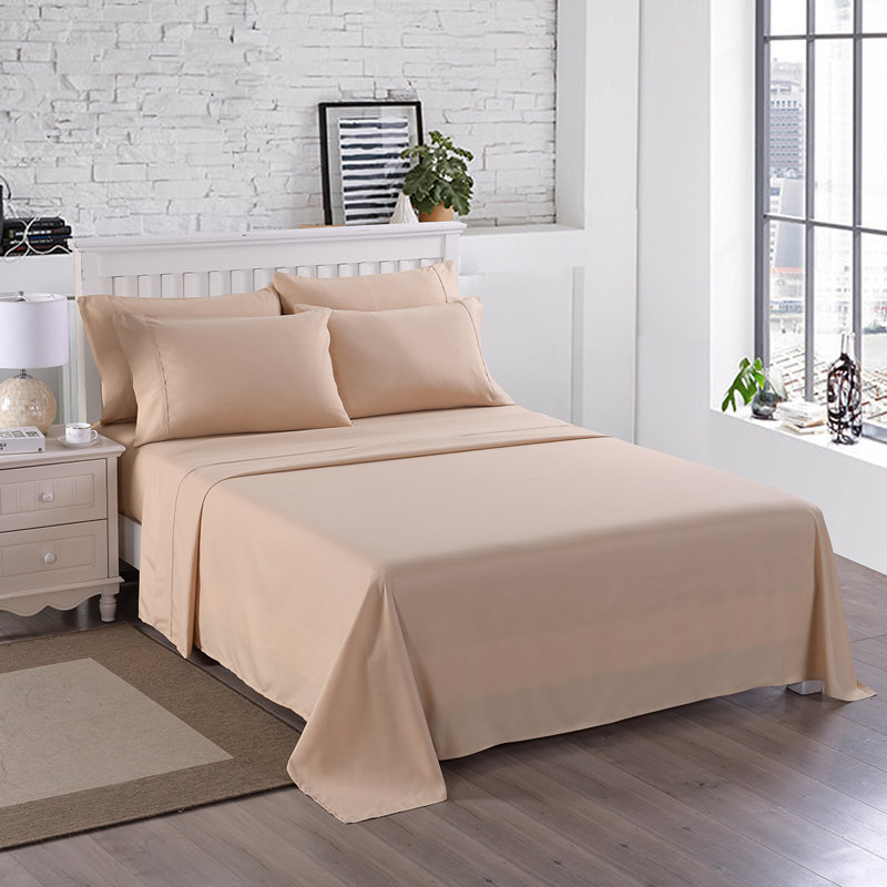 Kondo Microfiber Sheet Set, King, Beige
