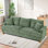 87"Solid Wood Leg Corduroy 3-Person Sofa with 2 Pillows