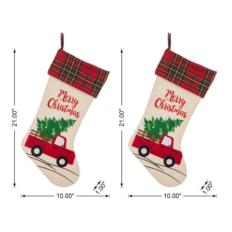 Chaussette de Noël brodée