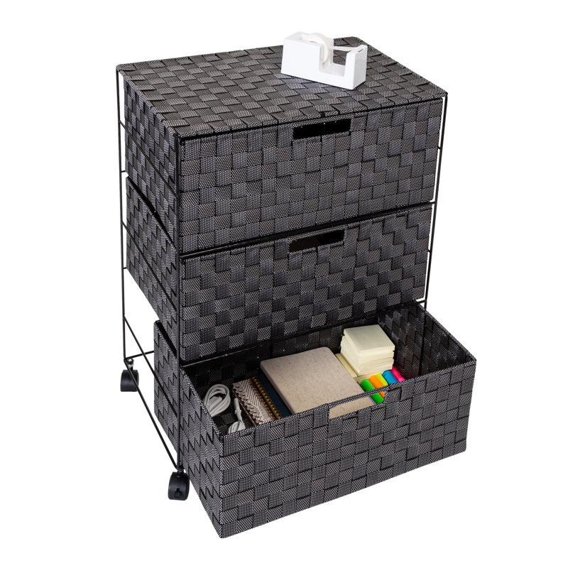 Camptown 3 Drawer Storage Drawer, Gray