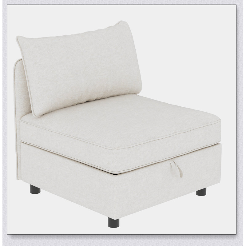 Canapé en tissu beige avec des sièges confortables et un design élégant, parfait pour les espaces de vie modernes et confortables.