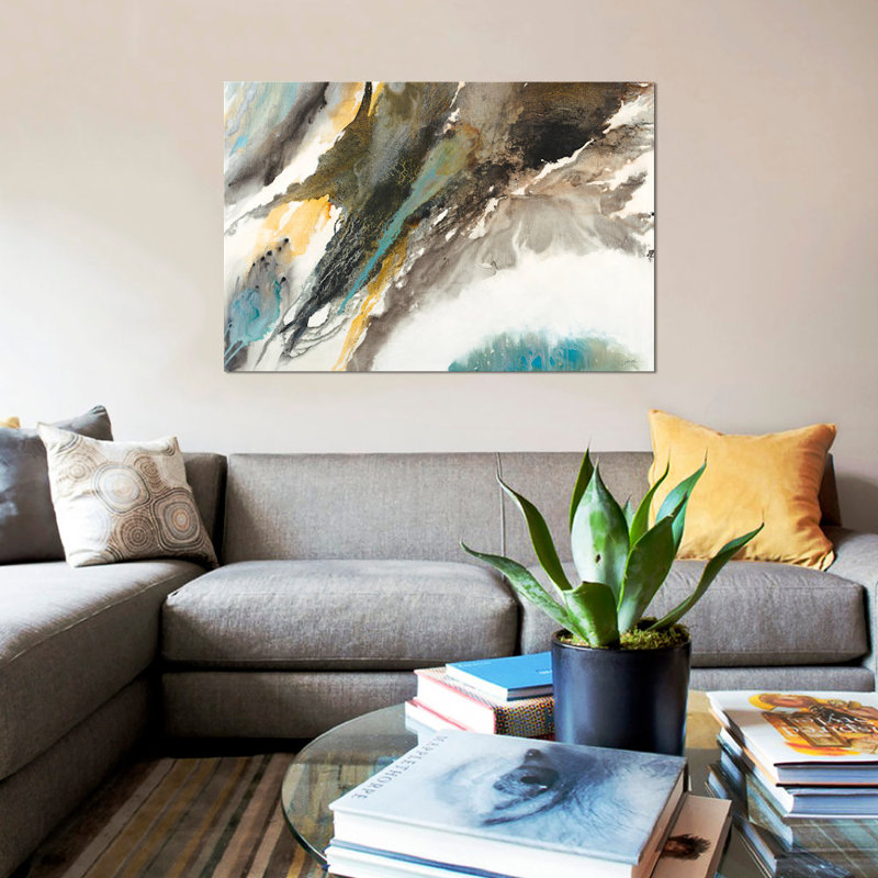 « liquid mercure », impression sur toile, H 8 po x l 12 po x P 0,75 po, Pas de tapis, Toile tendue
