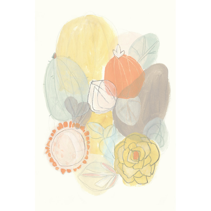 Abstract Succulents II by June Erica Vess - Wrapped Canvas Painting, 46cm H x 30cm W x 3.8cm D
