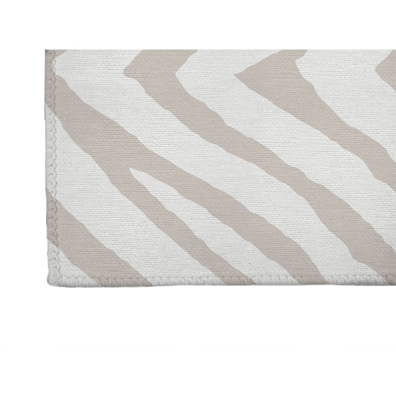 Zebra Stripe Non-Slip Outdoor Rug, Runner 2'6" x 8'