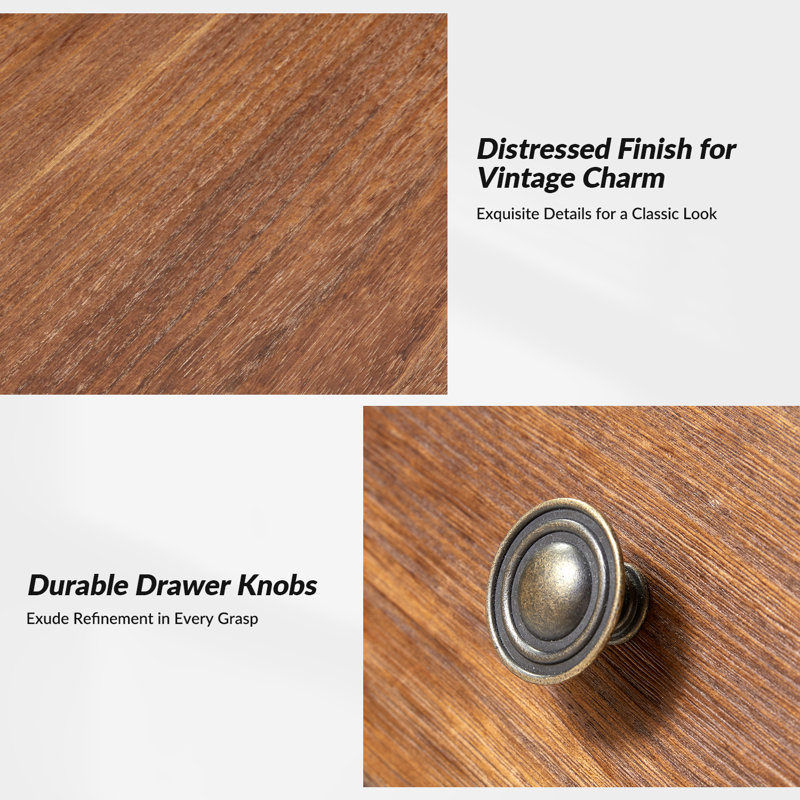 Lashena 26" Solid Wood End Table with Charging Outlets