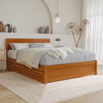 Lamecia Solid Wood Platform Bed with Trundle