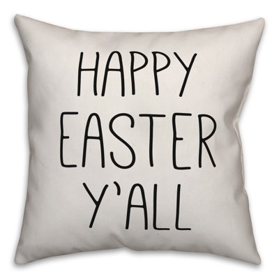  Happy Easter Y'all Throw Pillow