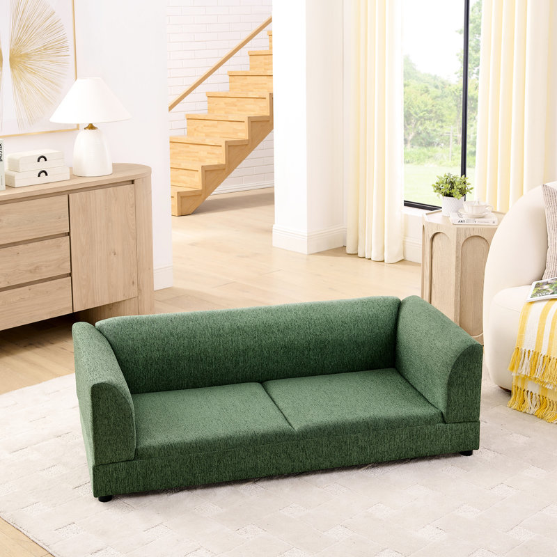 Confort confortable pour les chiens de taille moyenne et grande, olive, surdimensionné, moderne, rectangulaire, coussin moelleux, chiens surdimensionnés de 56,5 po x 26 po x 17 po