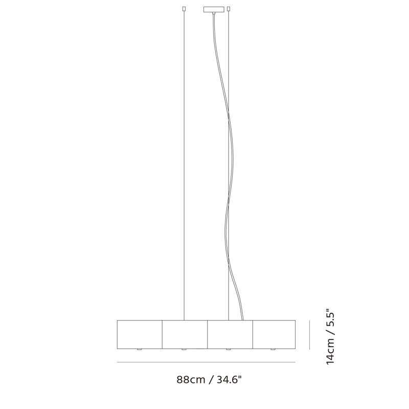 Zhe 4 - Light Pendant, Black