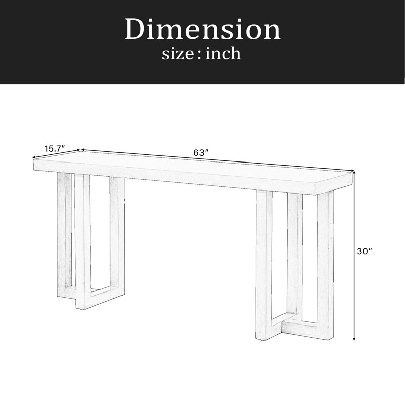 Console de conception géométrique avec pieds en pin massif, convient au vestibule, au couloir, au salon, à la chambre à coucher
