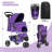 Foldable Pet Dog and Cat Stroller with Adjustable Canopy Storage Basket and Cup Holder for Small and Medium Pets-110958662
